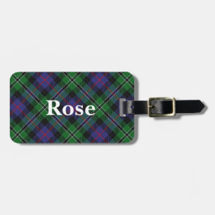 Étiquette À Bagage Vieux écossais Clan Rose Tartan