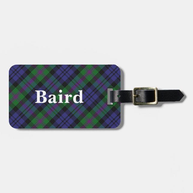 Étiquette À Bagage Vieux tartan de Baird de clan de Scotsman (Devant horizontal)