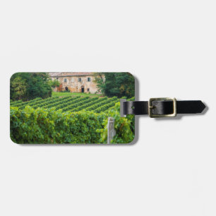Étiquette À Bagage Vieux vignoble toscan et villa