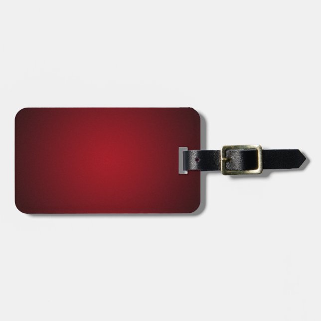 Étiquette À Bagage Vignette Grainy rouge-noir (Devant horizontal)