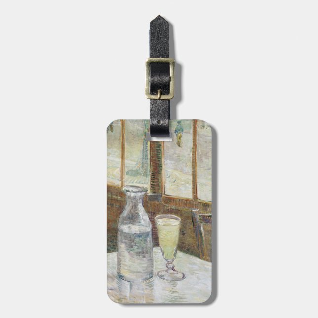 Étiquette À Bagage Vincent van Gogh Absinthe célèbre peinture (Devant Vertical)
