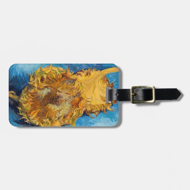 Étiquette À Bagage Vincent van Gogh - Deux tournesols coupés (Devant horizontal)