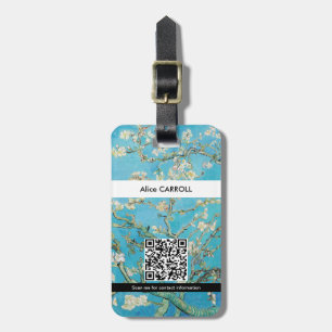 Étiquette À Bagage Vincent van Gogh - Floraison d'amandier - Code QR