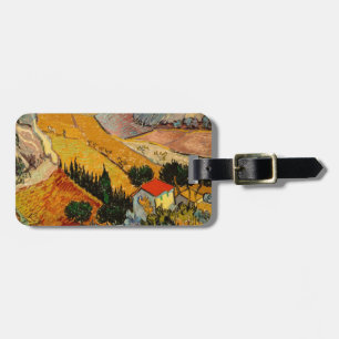 Étiquette À Bagage Vincent van Gogh - Paysage, Maison et Plowman
