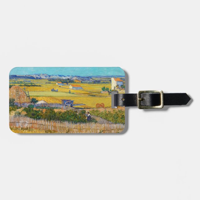 Étiquette À Bagage Vincent van Gogh - Récolte à La Crau (Devant horizontal)