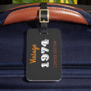 Étiquette À Bagage Vintage 1974 52e anniversaire Edition limitée Baga