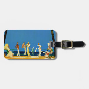 Étiquette À Bagage Vintage Côte d'Azur Voyage en France