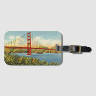 Étiquette À Bagage Vintage Golden Gate Bridge San Francisco Travel