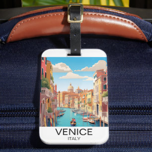 Étiquette À Bagage Vintage Venise Italie Voyage