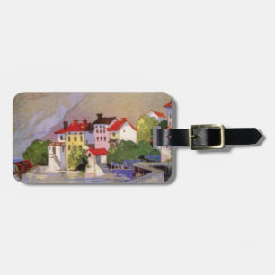 Étiquette À Bagage Vintage Village balnéaire Italie Tourisme