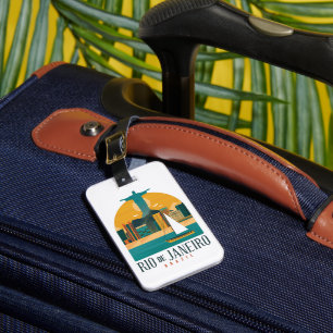 Étiquette À Bagage Vintage voyage de la ville de Rio de Janeiro