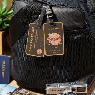 Étiquette À Bagage Vintage voyage rétro de Toronto Canada