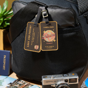 Étiquette À Bagage Vintage voyage rétro Miami Florida