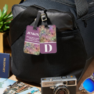 Étiquette À Bagage Violet, l'espace extra-atmosphérique Inspiré de la