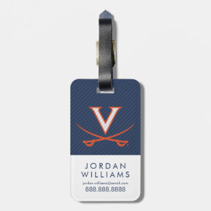 Étiquette À Bagage Virginia Cavaliers fibre de carbone
