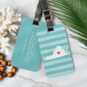 Étiquette À Bagage Virginia Heart   État d'origine