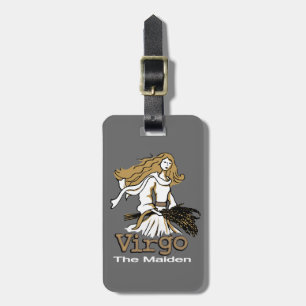 Étiquette À Bagage Virgo Le Maiden gris horoscope ID bagage tag