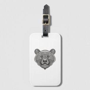 Étiquette À Bagage Visage inspiré d'ours