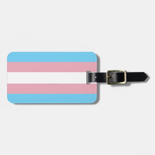 Étiquette À Bagage Visibilité du drapeau de fierté transgenre de Slip (Devant horizontal)