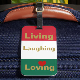 Étiquette À Bagage Vivre, rire, aimer