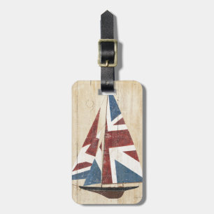 Étiquette À Bagage Voilier britannique de drapeau