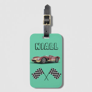 Étiquette À Bagage Voiture de course sportive personnalisée