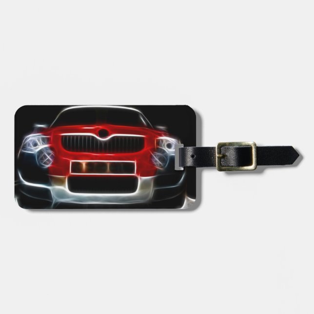 Étiquette À Bagage Voiture de sport rouge (Devant horizontal)