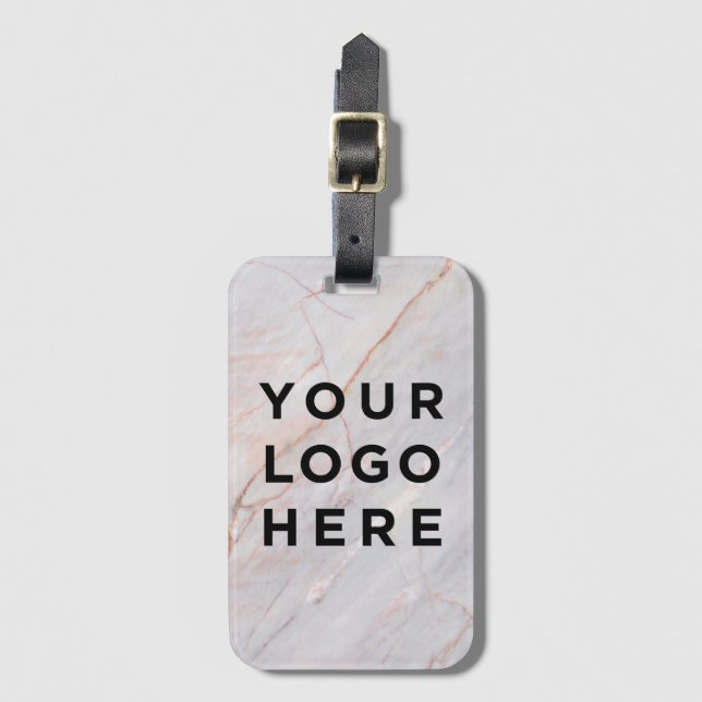 Étiquette À Bagage Votre Arrière - plan personnalisé de logo professi (Devant Vertical)
