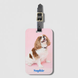 Étiquette À Bagage Votre chien ou photo de animal de compagnie, Nom b
