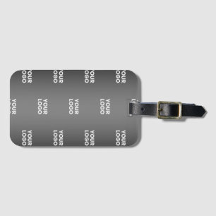 Étiquette À Bagage Votre simple logo répétitif Gradient noir et gri