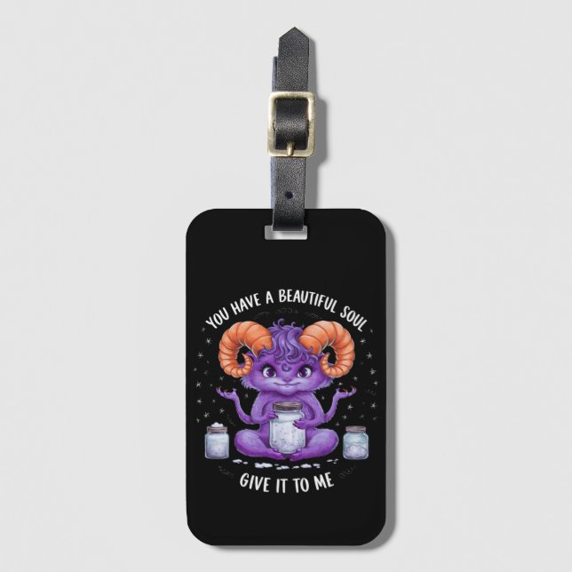 Étiquette À Bagage Vous avez une belle âme Satanic Baphomet (Devant Vertical)