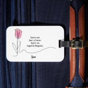 Étiquette À Bagage "Vous êtes un ange déguisé" nom personnalisé