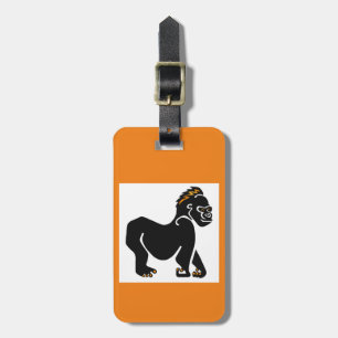 Étiquette À Bagage Voyage - Ape GORILLA - Primate - Faune - Orange