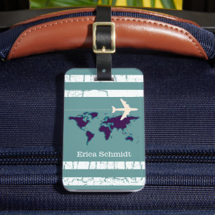Étiquette À Bagage Voyage d'avion personnalisé