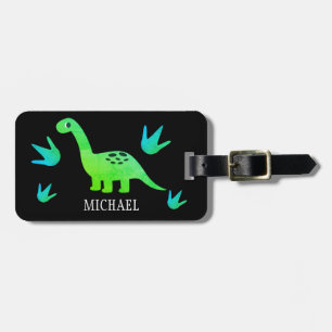 Étiquette À Bagage Voyage de dinosaures personnalisées