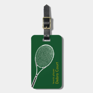 Étiquette À Bagage Voyage de joueur de tennis personnalisé