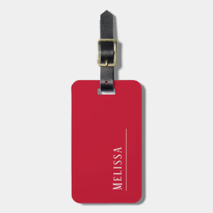 Étiquette À Bagage Voyage monogramme, rouge cerise