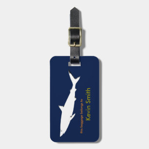 Étiquette À Bagage voyage personnalisé requin blanc