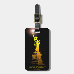 Étiquette À Bagage Voyager avec Liberté : Étiquette de Bagage Statue