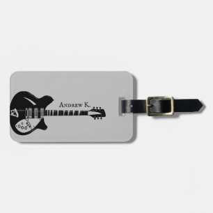 Étiquette À Bagage Voyager Black Rock guitare musique étiquette bagag