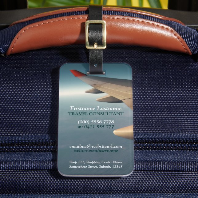Étiquette À Bagage Voyageur Consultant Voyage Aile d'avion (Insitu Rectoal 2)