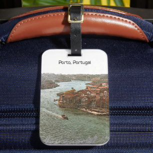 Étiquette À Bagage Vue imprenable de Porto Portugal City