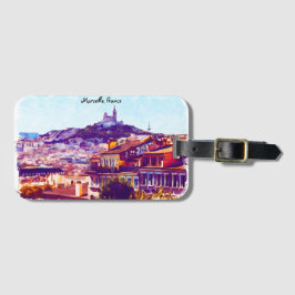 Étiquette À Bagage Vue panoramique de Marseille France