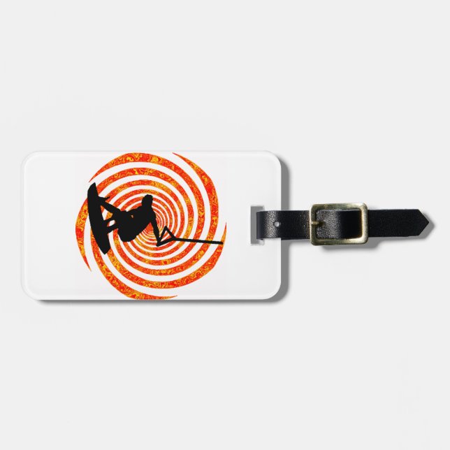 ÉTIQUETTE À BAGAGE WAKEBOARD FAIT LA RÉVOLUTION (Devant horizontal)