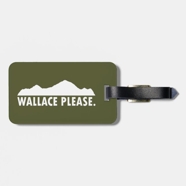 Étiquette À Bagage Wallace Idaho S'Il Vous Plaît (Dos horizontal)