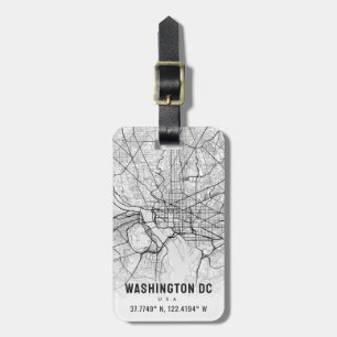 Étiquette À Bagage Washington, DC. Carte de la ville Topographie