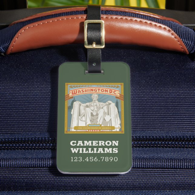 Étiquette À Bagage Washington DC | Mémorial de Lincoln (Insitu Rectoal 2)