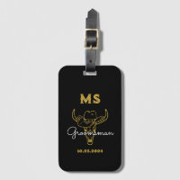 Western Country Cowboy Monogramme Best Man Groomsm