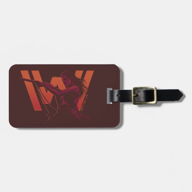 Étiquette À Bagage Westworld | Wyatt À Fusil Sur Logo (Devant horizontal)