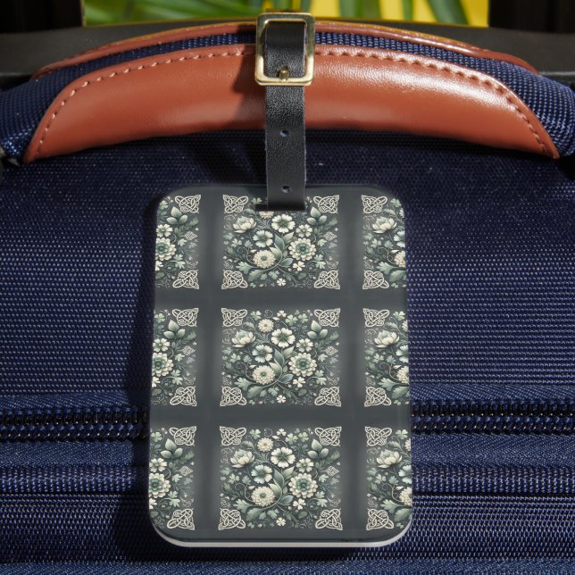 Étiquette À Bagage Whispered Clover Knotwork Garden (Insitu Rectoal 2)